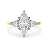 Marquise diamond trilogy ring