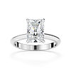 Radiant solitaire engagement ring