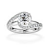 Twist diamond engagement ring