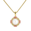 Mabe pearl and pink diamond pendant
