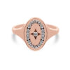 Diamond pinky ring