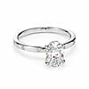 Oval Cut Diamond Engagement Ring with Diamond Accents