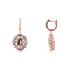 Morganite and diamond drop earrings