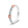 Pink diamond and diamond ring