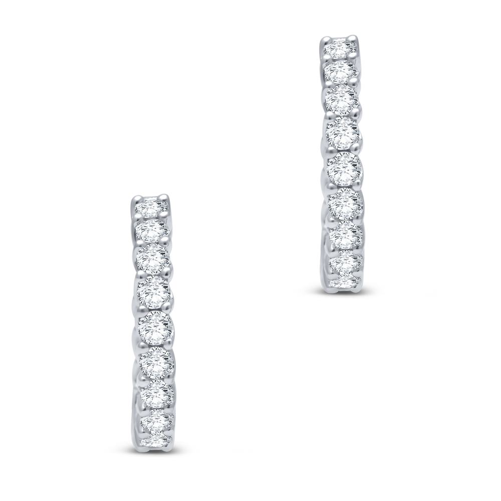 Diamond huggie earrings