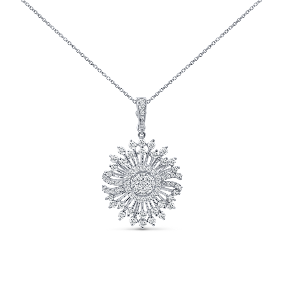 Diamond flower pendant
