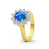 Sapphire halo ring